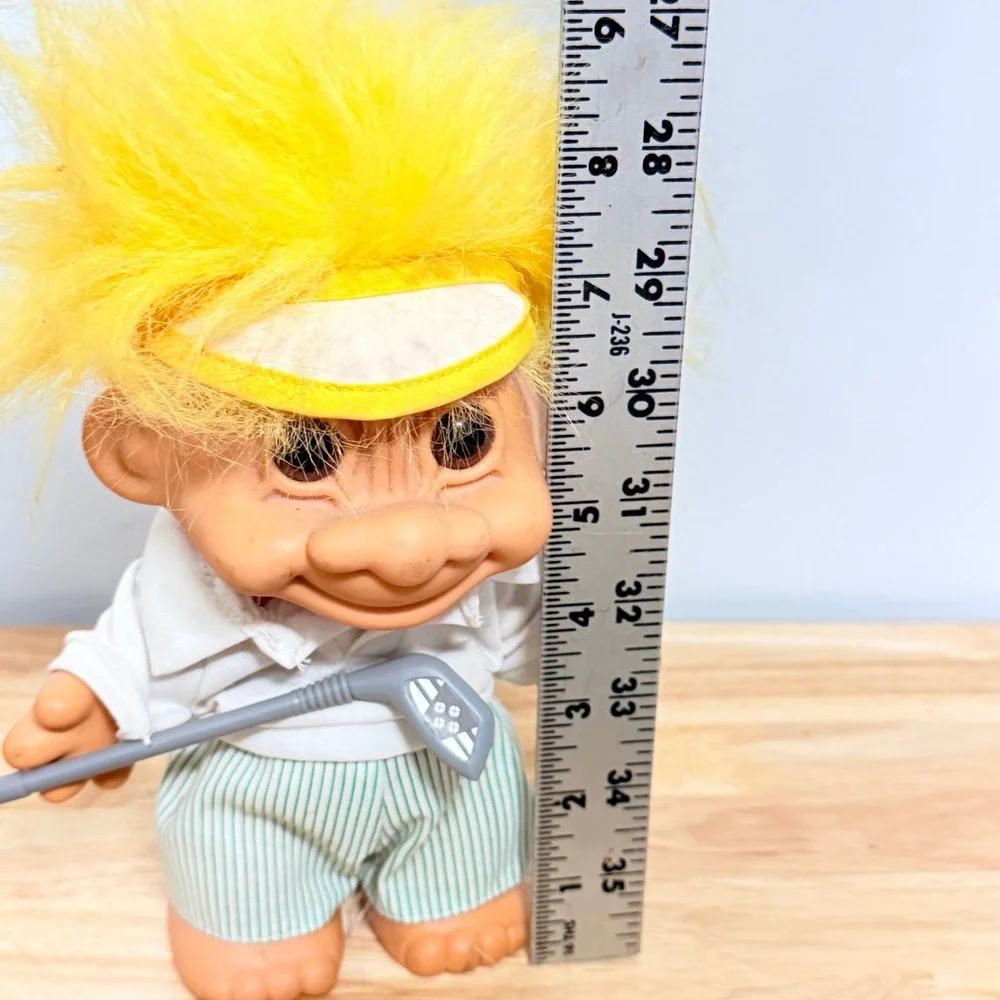 Vintage Russ Troll Doll‎ Golfer with Club Yellow Hair ~9